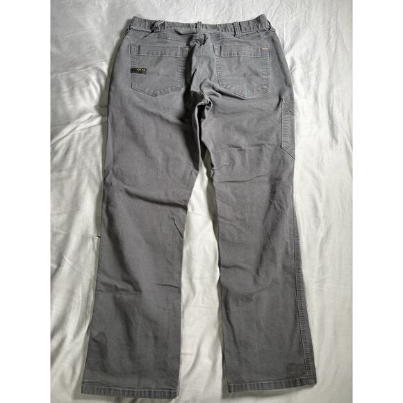Ariat Rebar M4 Relaxed Straight Khaki Pants Mens 32x30 Gray - Picture 8 of 15